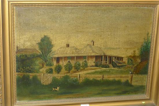 W* Mitchell, oil on board, Newstead View, 1904